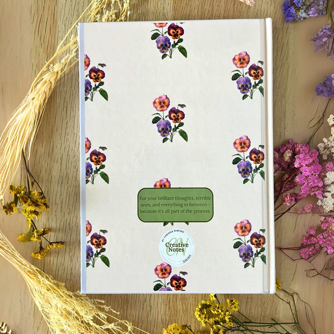 Hardcover Notebook (A5) – Pansies