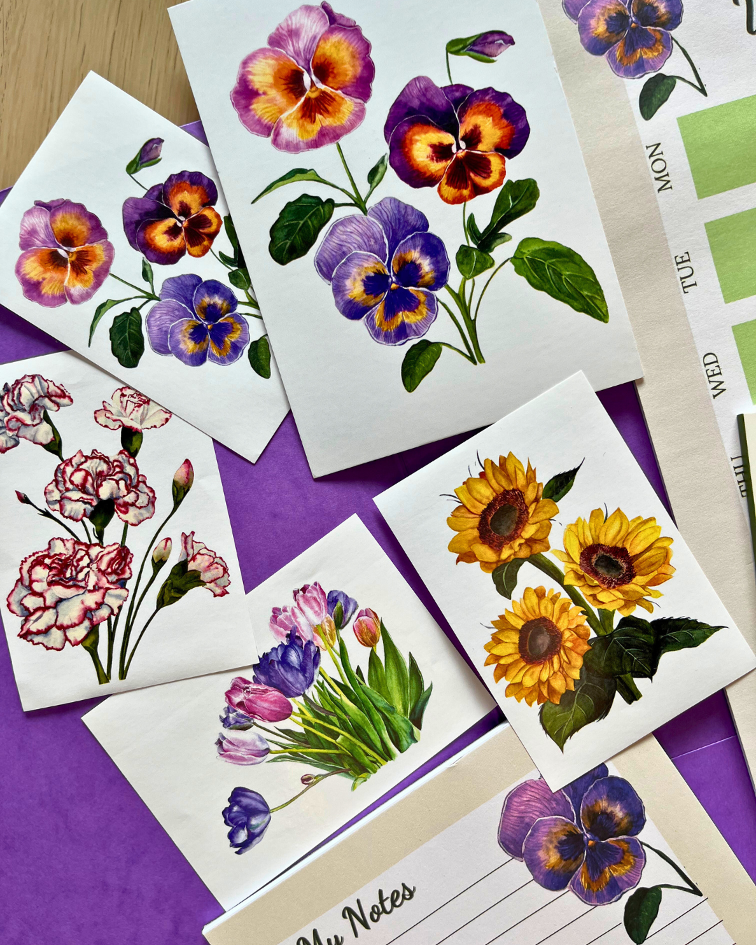 Organization Set - Pansies
