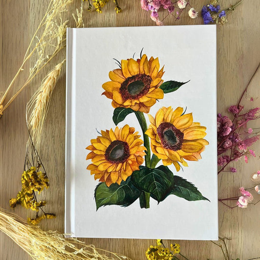 Hardcover Notebook (A5) – Sunflowers