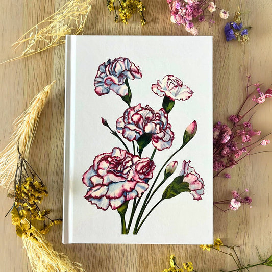 Hardcover Notebook (A5) – Carnations