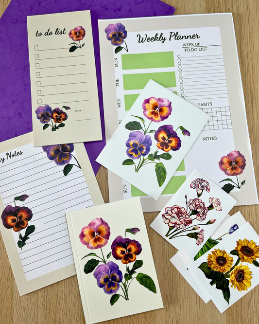 Organization Set - Pansies