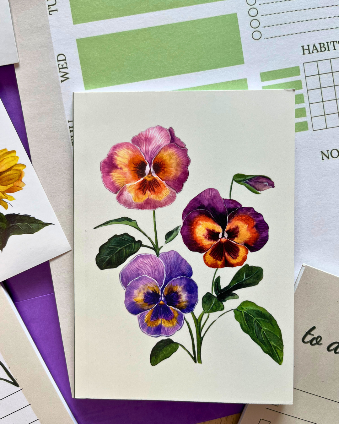 Organization Set - Pansies